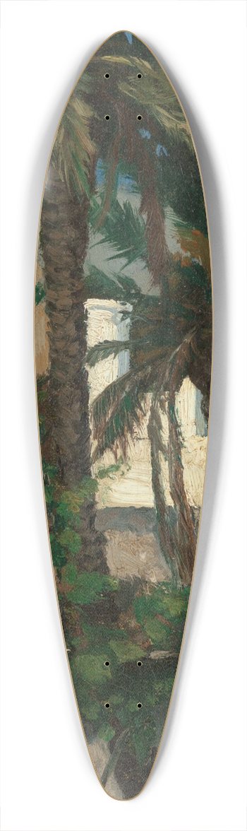 Francis Davis Millet - Palms, Capri 39.3 inch art pintail longboard deck