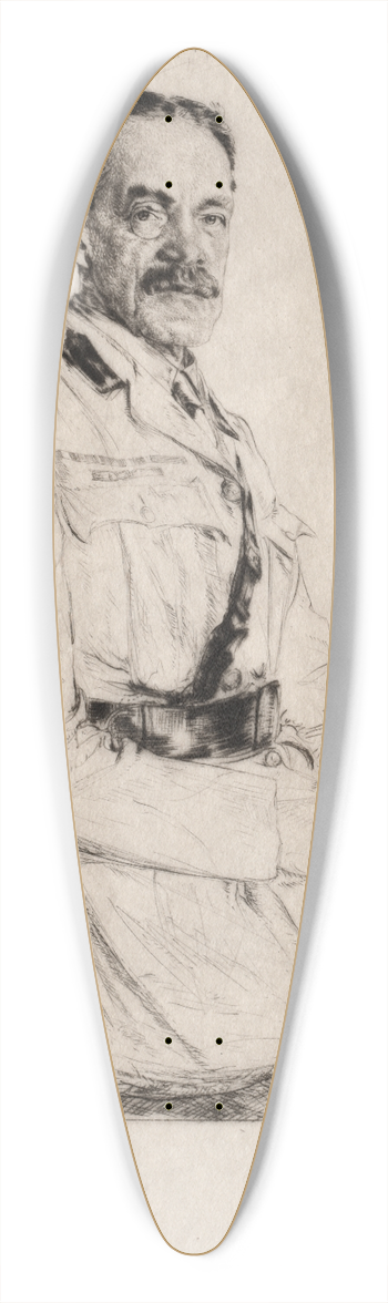 Francis Dodd - Major-General Sir John Edward Cooper 39.3 inch art pintail longboard deck