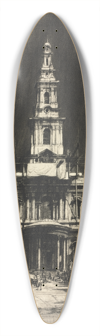 Francis Dodd - Strand with Sky 39.3 inch art pintail longboard deck