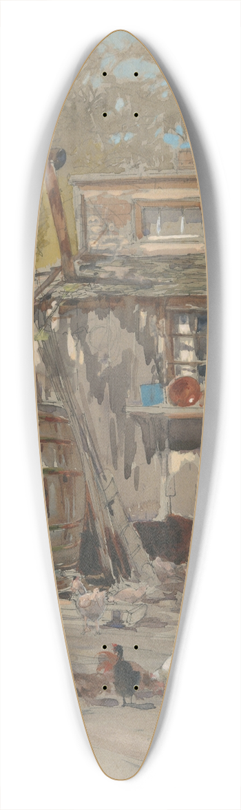 Francis Hopkinson Smith - Barnyard 39.3 inch art pintail longboard deck