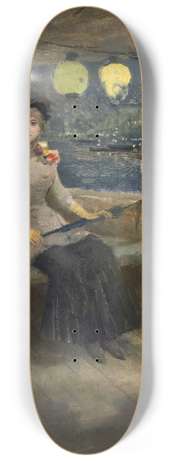 Jean-Louis Forain - Woman On A Yacht 8.25 inch art skate deck