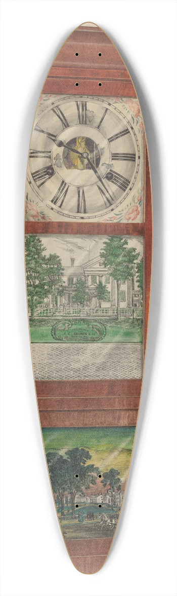 Francis Law Durand - Mantel Clock 39.3 inch art pintail longboard deck