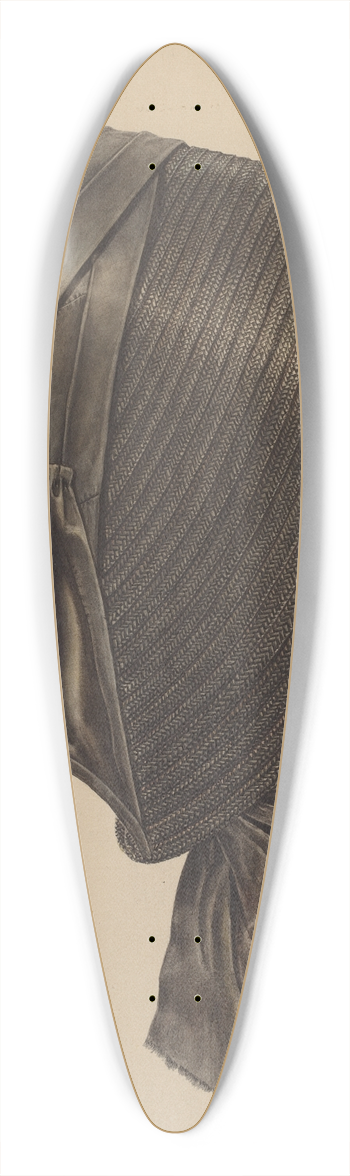 Francis Law Durand - Straw Bonnet 39.3 inch art pintail longboard deck