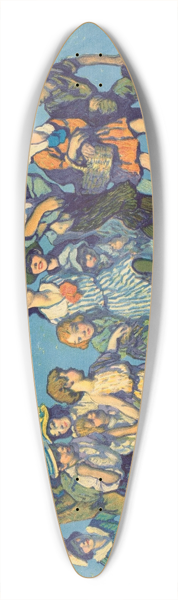 Francis Luis Mora - Childrens year 39.3 inch art pintail longboard deck