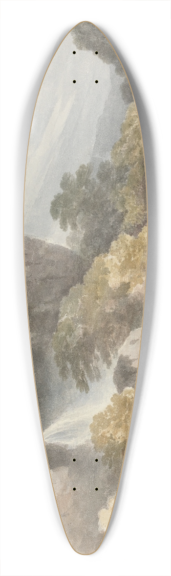 Francis Nicholson - Waterfall 39.3 inch art pintail longboard deck