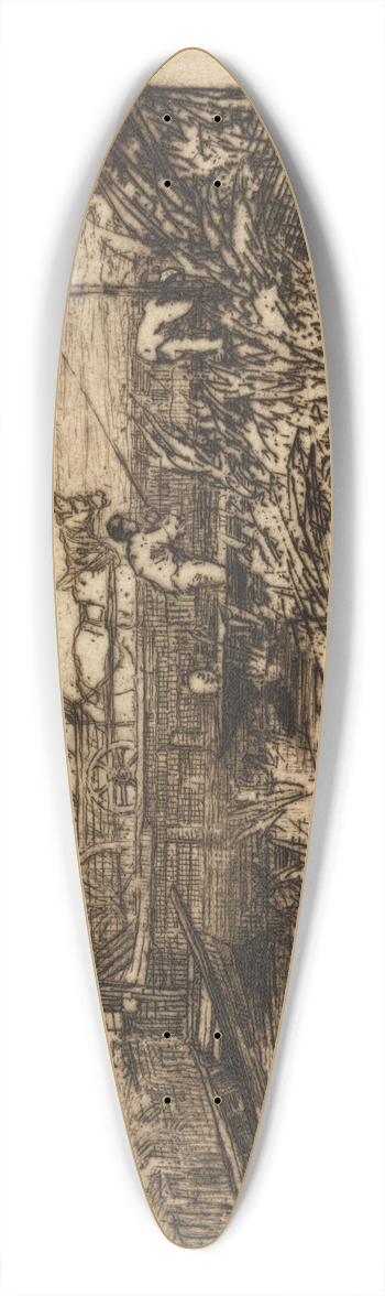 Francis Seymour Haden - Dusty Millers 39.3 inch art pintail longboard deck