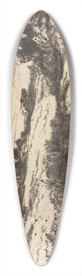 Francis Seymour Haden - Windmill Hill, no. 1 39.3 inch art pintail longboard deck