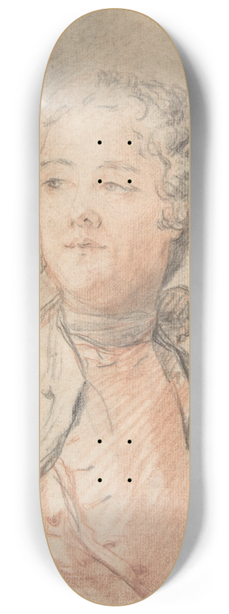 Jean-Marc Nattier - Half-Length Portrait of a Young Man 8.25 inch art skate deck