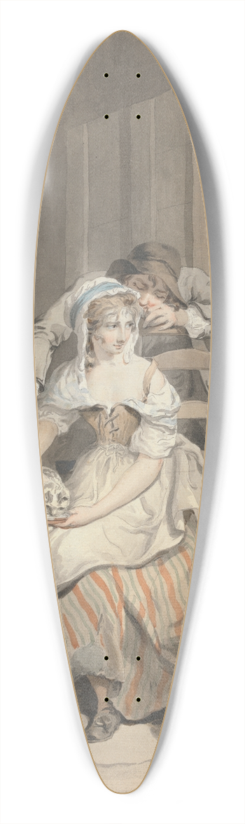 Francis Wheatley - The Rustic Lover 39.3 inch art pintail longboard deck