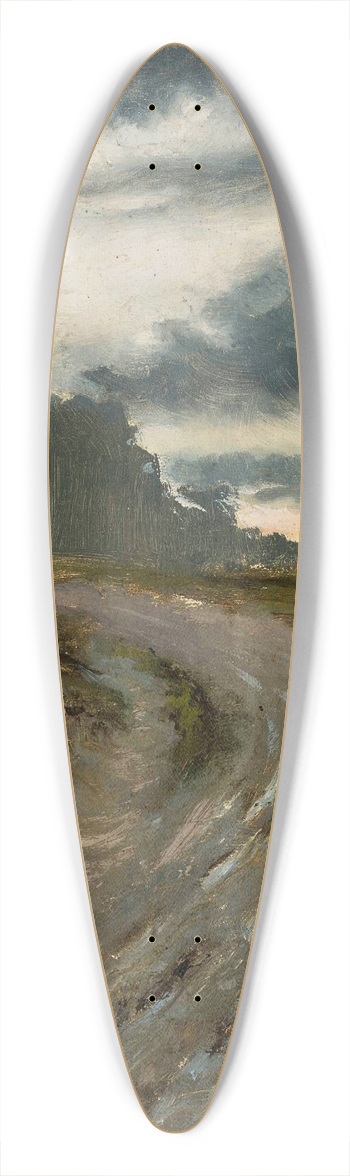 Franciszek Wadysaw Sandecki - Forest track 39.3 inch art pintail longboard deck