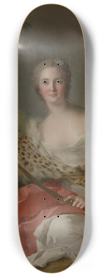 Jean-Marc Nattier - Portrait of Constance-Gabrielle-Magdeleine Bonnier de la Mosson as Diana 8.25 inch art skate deck