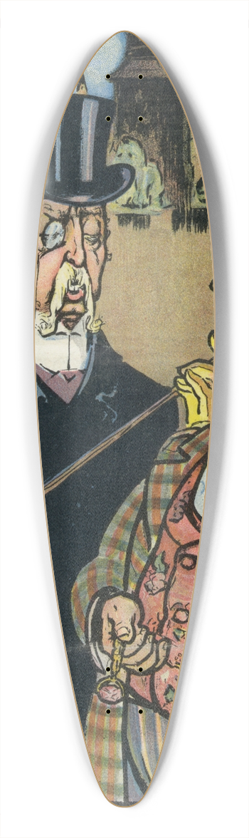 Frank Arthur Nankivell - A first-class lie 39.3 inch art pintail longboard deck