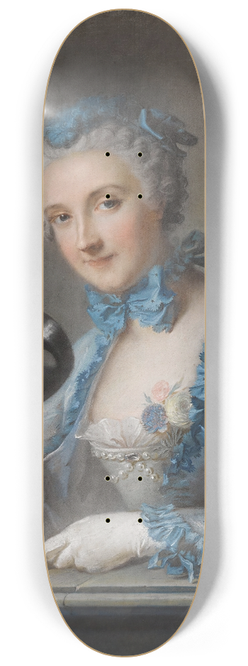 Jean-Marc Nattier - Portrait of Madame Royer 8.25 inch art skate deck
