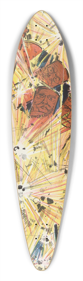 Frank Arthur Nankivell - Setting em off 39.3 inch art pintail longboard deck