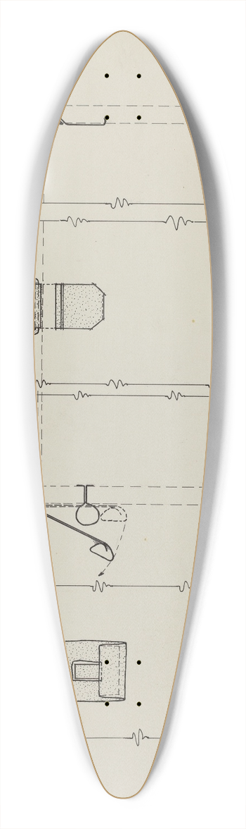 Frank Budash - Pa. German Box 39.3 inch art pintail longboard deck