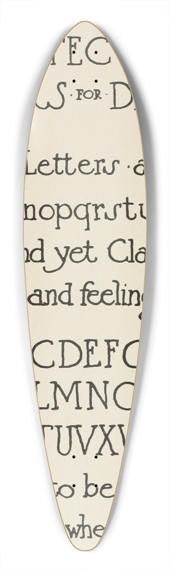 Frank Chouteau Brown - Modern American Letters for rapid use 39.3 inch art pintail longboard deck