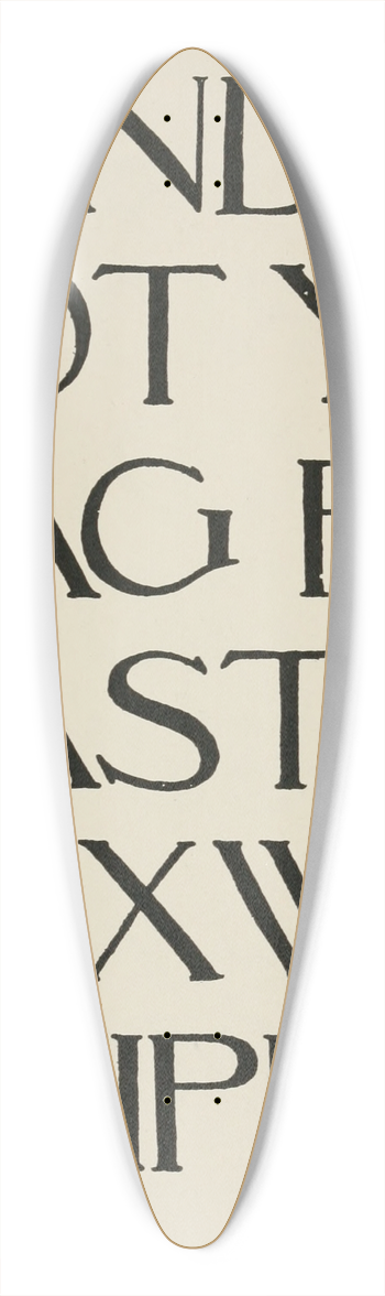 Frank Chouteau Brown - Modern German Capitals 3 39.3 inch art pintail longboard deck