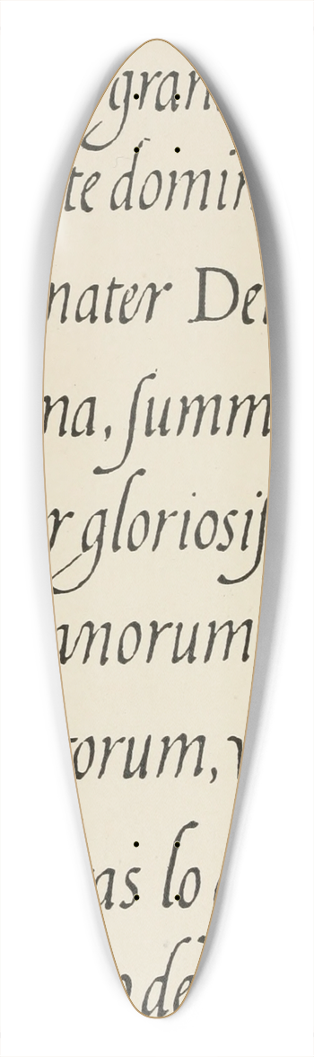 Frank Chouteau Brown - Spanish Script 2 39.3 inch art pintail longboard deck