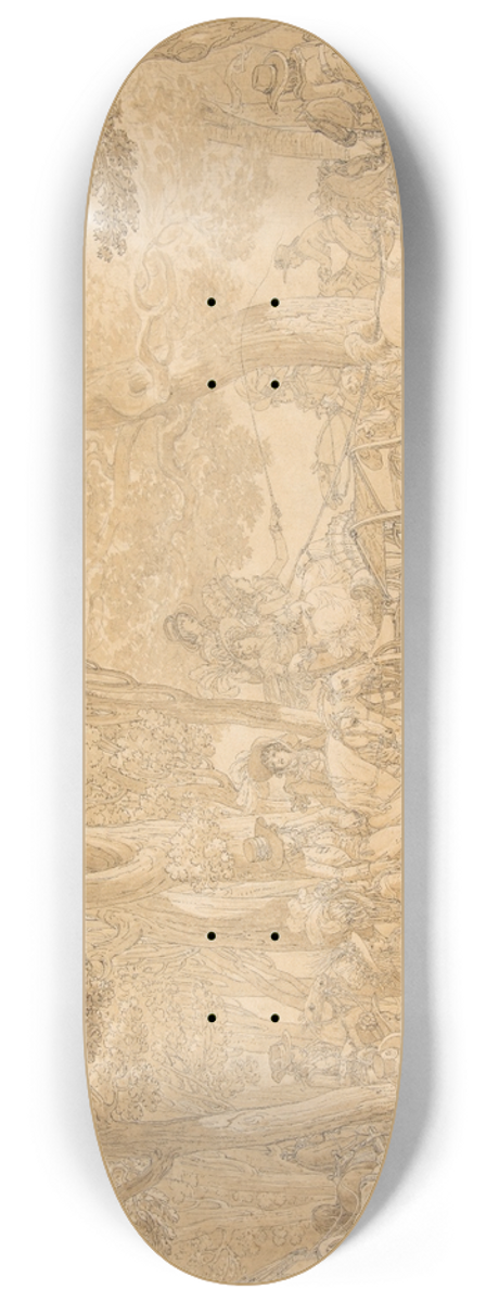 Jean Michel Moreau the Younger - Outing in a Wood 8.25 inch art skate deck