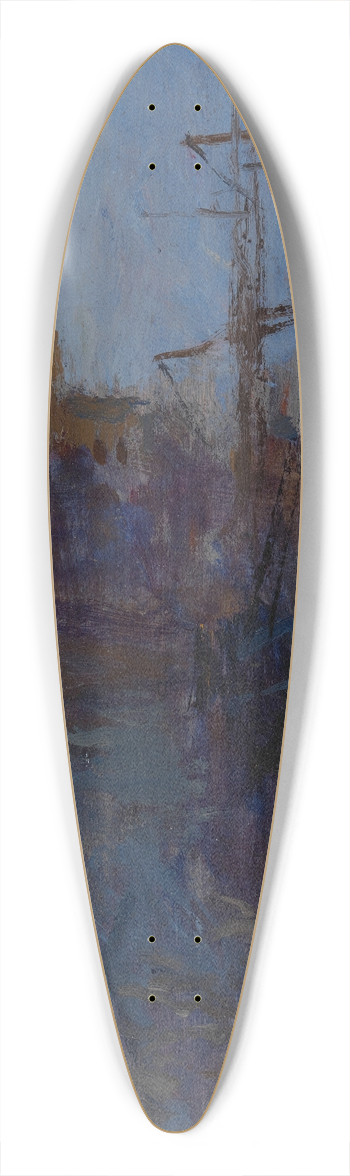 Frank Edwin Scott - Porte de Cherbourg 39.3 inch art pintail longboard deck