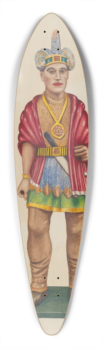 Frank Gutting - Indian 39.3 inch art pintail longboard deck
