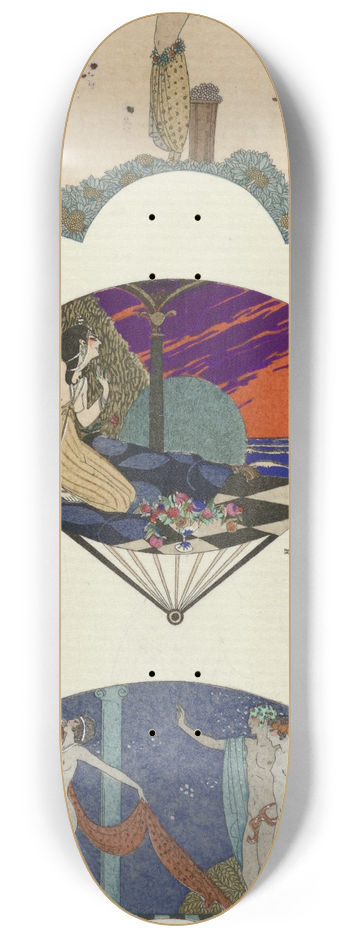 Jeanne Paquin - Eventails de Paquin 8.25 inch art skate deck