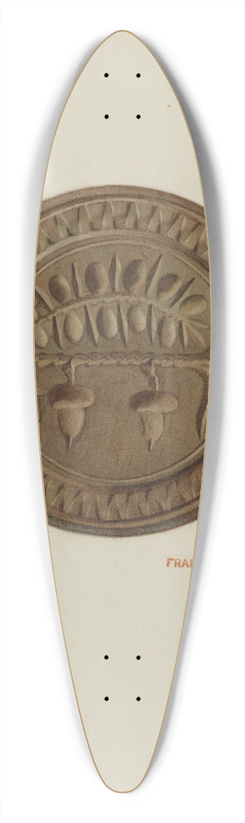 Franklyn Syres - Pa. German Butter Mold 39.3 inch art pintail longboard deck