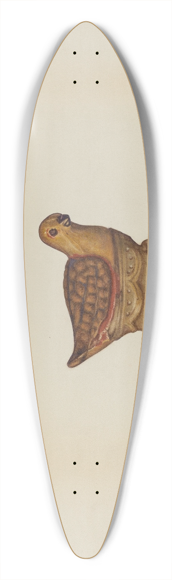Frank McEntee - Pa. German Chalkware Chicken 39.3 inch art pintail longboard deck