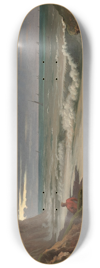Jean-Paul Flandrin - Falaise en bord de mer en Normandie 8.25 inch art skate deck