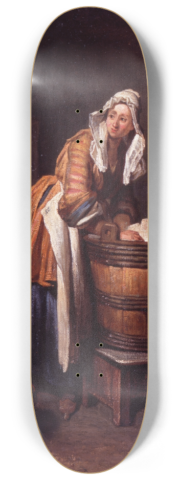 Jean Simon Chardin - Washerwoman 8.25 inch art skate deck