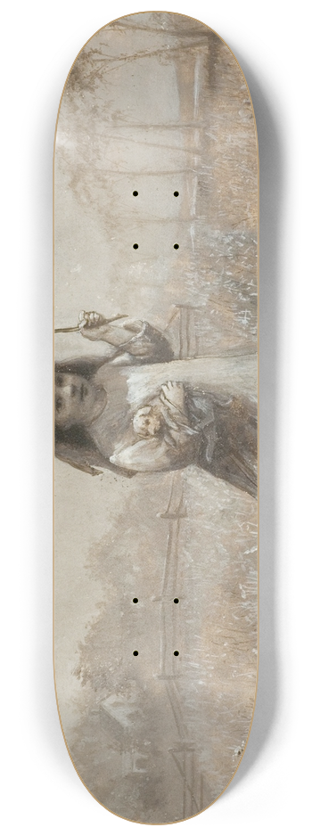 Jennie Augusta Brownscombe - Family Outing 8.25 inch art skate deck