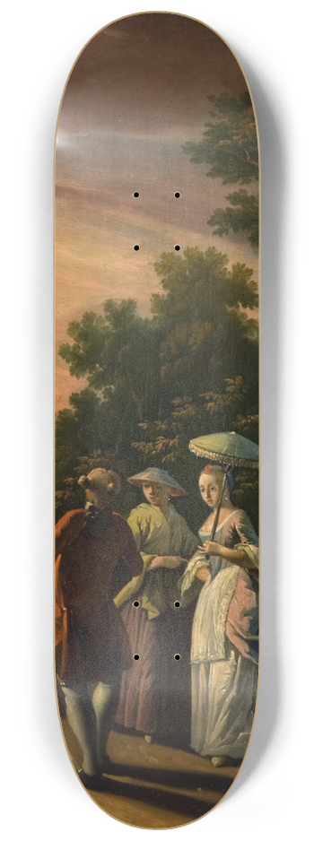 Jens Juel - Promenading in a Park 8.25 inch art skate deck