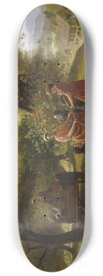 Jerome Thompson - Apple Gathering 8.25 inch art skate deck