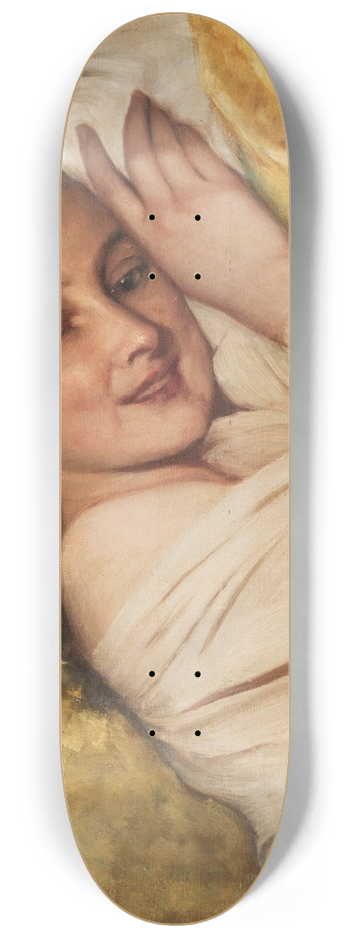 Jean-Pierre-Alexandre Antigna - Jeune Fille Souriant 8.25 inch art skate deck