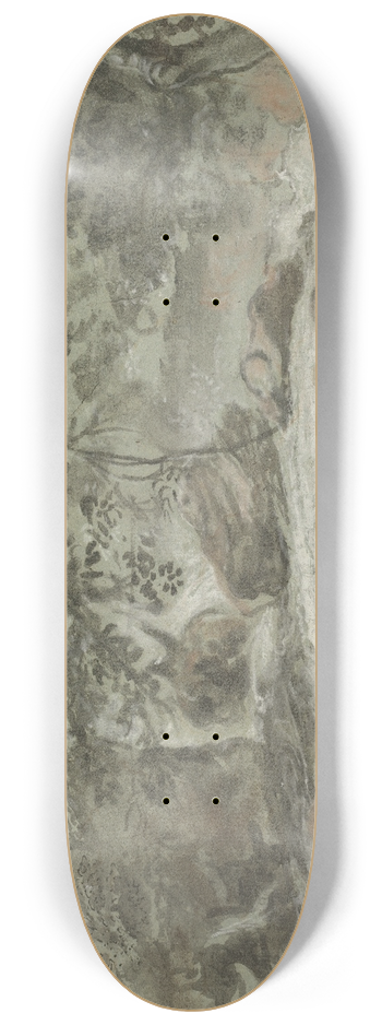 Joachim Franz Beich - Rapids with Overhanging Branches (verso) 8.25 inch art skate deck