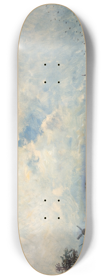 Johan Barthold Jongkind - Dutch Landscape 8.25 inch art skate deck