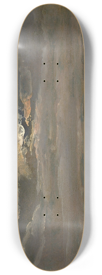 Johan Christian Dahl - Wanderer on a Mountain Top (Landscape in Moonlight) 8.25 inch art skate deck
