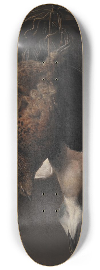 Johan Laurentz Jensen - Game. A Pheasant And An Eider 8.25 inch art skate deck