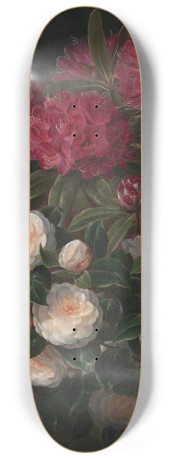 Johan Laurentz Jensen - Kamelier Og Rhododendron 8.25 inch art skate deck