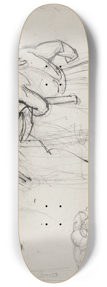 Johan Ludvig Lund - Studie til samme billede som recto 8.25 inch art skate deck