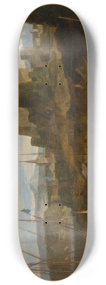 Johann Anton Eismann - Seaside Landscape II. 8.25 inch art skate deck