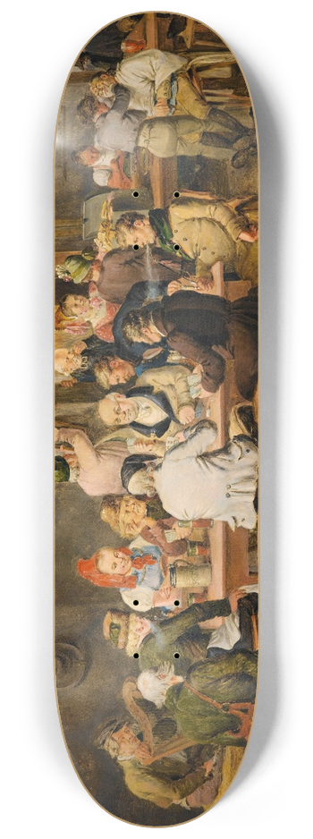 Johann-Baptist Pflug - Tavern Scene 8.25 inch art skate deck