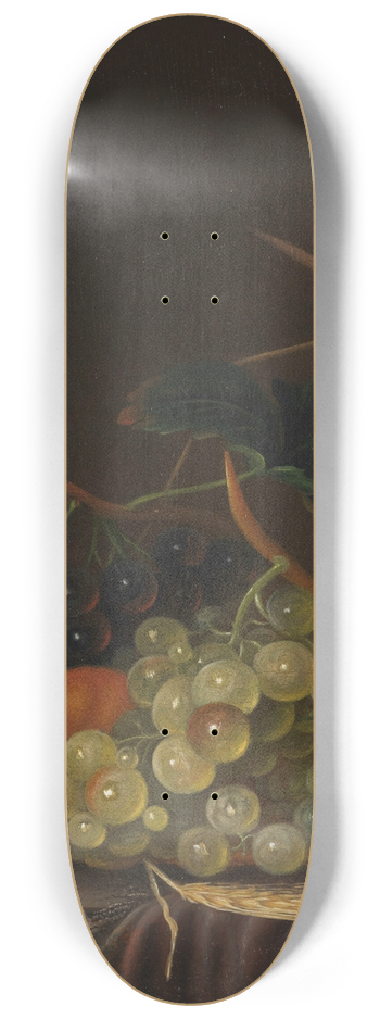 Johann Daniel Bager - Stillleben Mit Trauben, Pfirsichen, Zwetschgen Und Melone 8.25 inch art skate deck