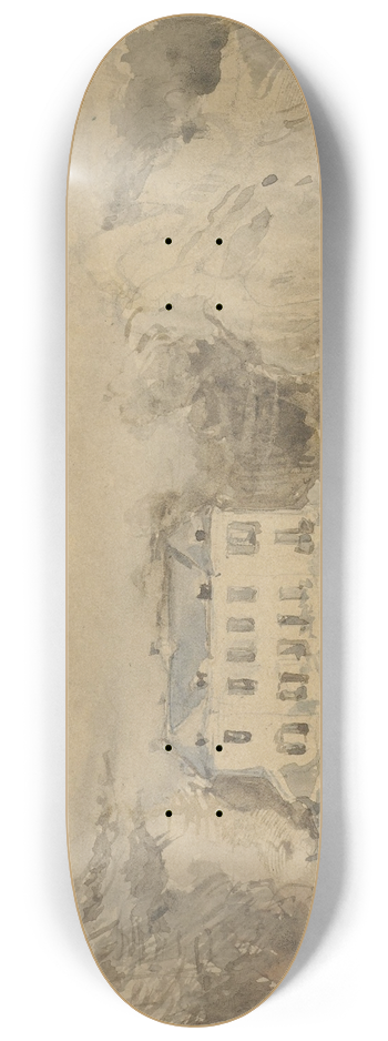 Johannes Bosboom - Het Huis te Leede 8.25 inch art skate deck