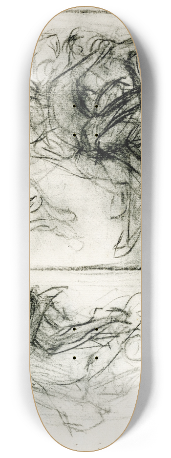 Johannes Josephus Aarts - Schetsboekkatern met verschillende compositiestudies 8.25 inch art skate deck