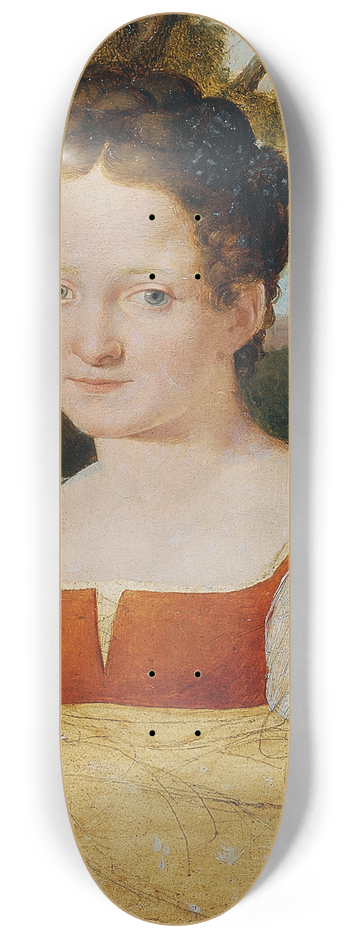 Johann Evangelist Scheffer von Leonhardshoff - Mdchenportrt 8.25 inch art skate deck