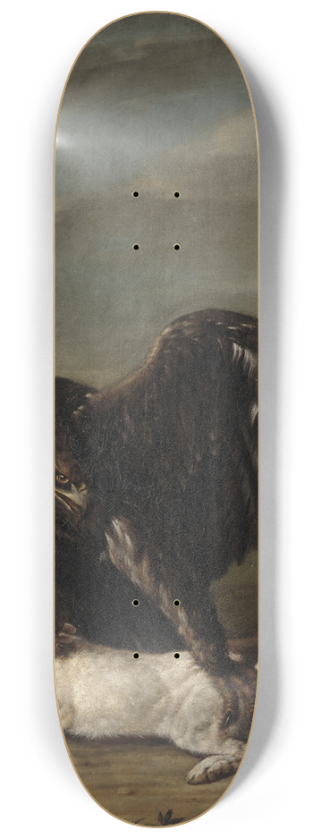Johann Friedrich Grooth - Eagle Catching a Hare 8.25 inch art skate deck