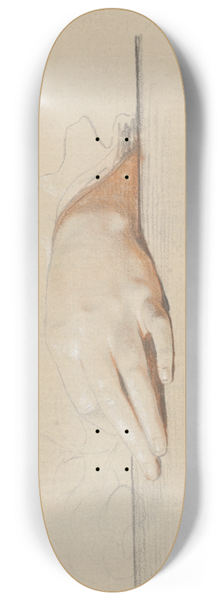 Jens Juel - En venstre hnd hvilende p et bord, holdende en rose 8.25 inch art skate deck