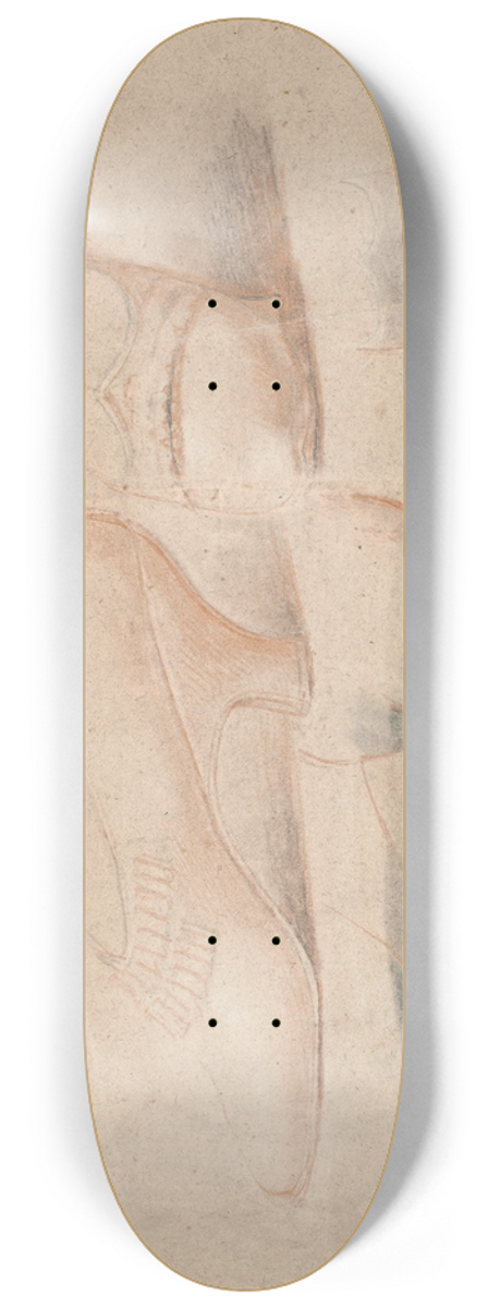 Jens Juel - Fem studier af en stende dames sko 8.25 inch art skate deck