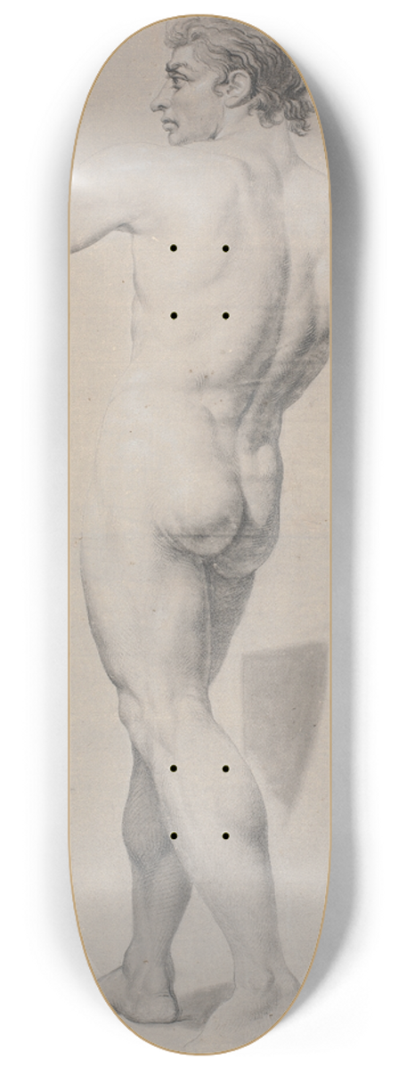 Jens Juel - Model stende, set fra ryggen, venstre arm lftet 8.25 inch art skate deck